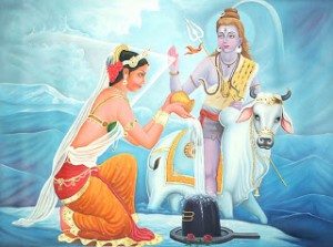 Shiva y su esposa Parvati