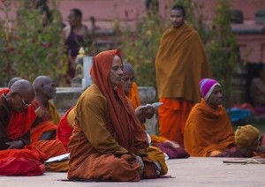 Buddhist Man Meditating